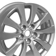 17x7 BK06 Gloss Silver Machined - 5x120 +42ET