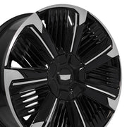 Set(4) 24x9 CA24 Gloss Black Machined with Gloss Black Insert - 8x165.1 +35ET
