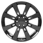 OE Wheels CA82 22x9 6x139.7 Gloss Black Wheels 285-45-22 Goodyear Eagle Sport Tires SET