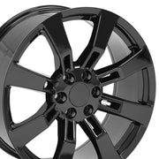 Set(4) 22x9 CA82 Gloss Black - 6x139.7 +31ET