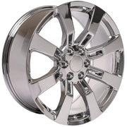 OE Wheels CA82 22x9 6x139.7 Chrome Wheels 285-45-22 Goodyear Eagle Sport Tires SET