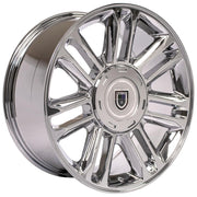 22" Replica Wheels fit Cadillac Escalade - CA83 Chrome 22x9, Bridgestone Tires &amp; TPMS Set