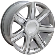 Set(4) 22x9 CA87 Gloss Hyper Silver with Chrome Insert - 6x139.7 +31ET with 285/45r22 Sailun TerraMax AT2 Tires