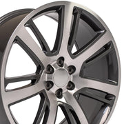 24x10 CA88 Gloss Gunmetal Machined - 6x139.7 +31ET