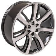 24x10 CA88 Gloss Gunmetal Machined - 6x139.7 +31ET