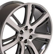 24x10 CA88 Gloss Gunmetal Machined - 6x139.7 +31ET
