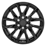 OE Wheels CA90 20x9 6x139.7 Gloss Black Wheels 275-55-20 Bridgestone Dueler Alenza HL Plus Tires TPMS SET