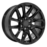 OE Wheels CA90 20x9 6x139.7 Gloss Black Wheels 275-55-20 Bridgestone Dueler Alenza HL Plus Tires TPMS SET