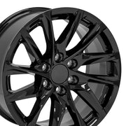 Set(4) 20x9 CA90 Gloss Black - 6x139.7 +28ET
