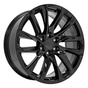 OE Wheels CA90 22x9 6x139.7 28et Gloss Black Wheel SET