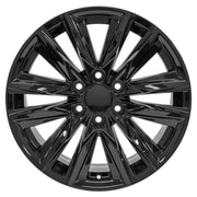 OE Wheels CA91 20x9 6x139.7 Gloss Black Wheels 275-55-20 Bridgestone Dueler Alenza HL Plus Tires TPMS SET