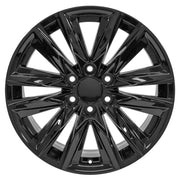 OE Wheels CA91 20x9 6x139.7 28et Gloss Black Wheel SET