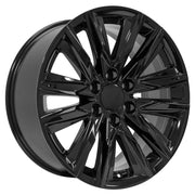 OE Wheels CA91 20x9 6x139.7 28et Gloss Black Wheel SET