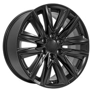20" Replica Wheels fit Cadillac Escalade - CA91 Satin Black 20x9, Goodyear Tires Set