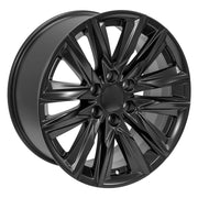 20" Replica Wheels fit Cadillac Escalade - CA91 Satin Black 20x9, Goodyear Tires Set