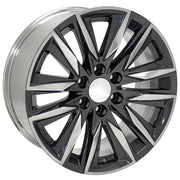 OE Wheels CA91 20x9 6x139.7 28et Gloss Gunmetal with Polished Face Wheel SET