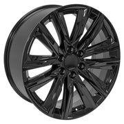 Set(4) 22x9 CA91 Gloss Black - 6x139.7 +28ET with 285/45r22 Sailun TerraMax RT Tires