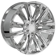22" Replica Wheels fit Cadillac Escalade - CA91 Chrome 22x9, Sailun Tires Set