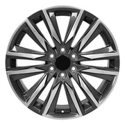 OE Wheels CA91 22x9 6x139.7 Gloss Gunmetal with Polished Face Wheels 285-45-22 Bridgestone Dueler Alenza HL Tires TPMS SET
