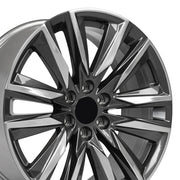 22x9 CA91 Gloss Gunmetal with Polished Face - 6x139.7 +28ET