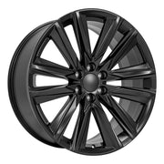 OE Wheels CA91 24x10 6x139.7 28et Satin Black Wheel SET