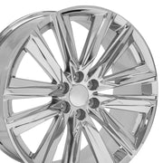 OE Wheels CA91 24x10 6x139.7 28et Chrome Wheel SET