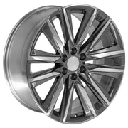 OE Wheels CA91 24x10 6x139.7 28et Gloss Gunmetal with Polished Face Wheel SET