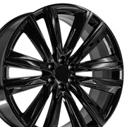 OE Wheels CA91 26x10 6x139.7 28et Gloss Black Wheel SET