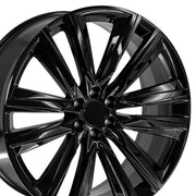 OE Wheels CA91 26x10 6x139.7 28et Gloss Black Wheel SET