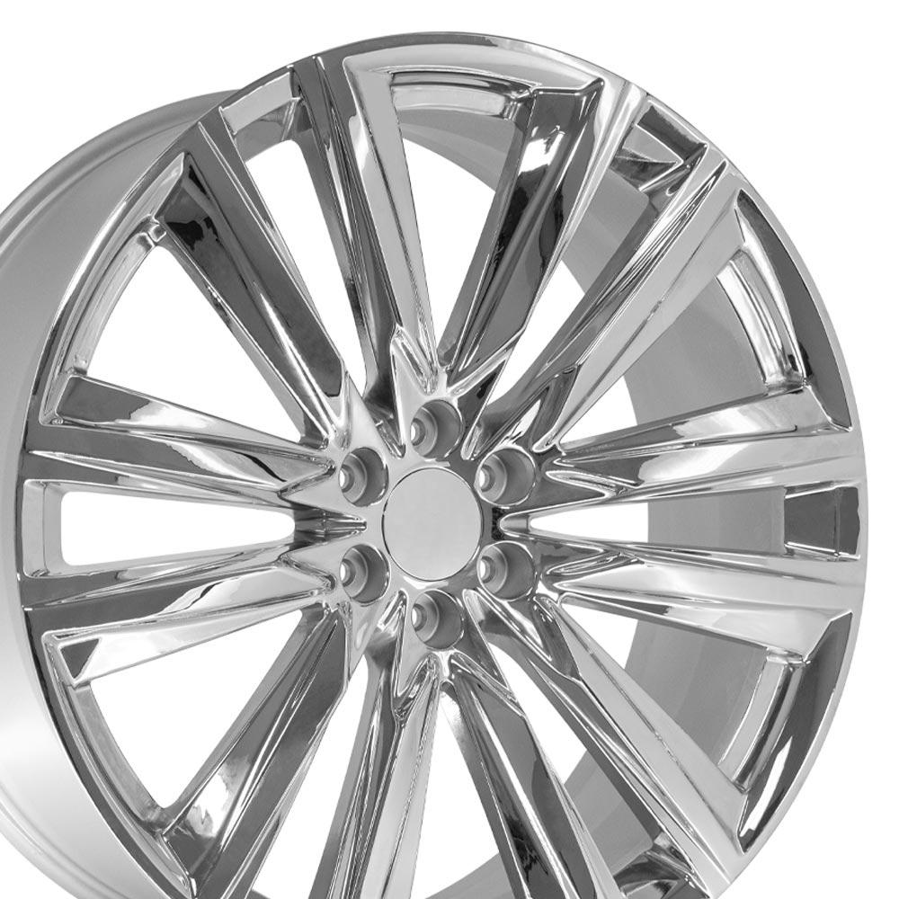 26-inch Chrome Rims fit Cadillac Escalade - CA91 26x10 Replica Wheels ...