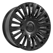 OE Wheels CA92 22x9 6x139.7 28et Satin Black Wheel SET
