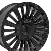 Set(4) 24x10 CA92 Gloss Black - 6x139.7 +28ET