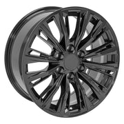 20" Replica Wheels fit Cadillac Escalade - CA93 Gloss Black 20x9, Bridgestone Tires Set