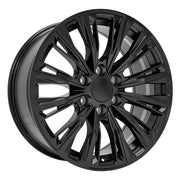 20" Replica Wheels fit Cadillac Escalade - CA93 Satin Black 20x9, Goodyear Tires Set