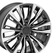 20x9 CA93 Gloss Gunmetal with Polished Face - 6x139.7 +28ET