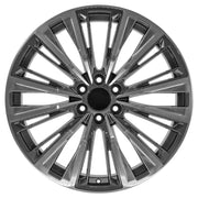 Set(4) 24x10 CA93 Gloss Gunmetal with Polished Face - 6x139.7 +28ET