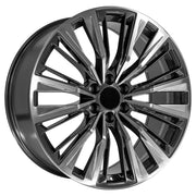 Set(4) 24x10 CA93 Gloss Gunmetal with Polished Face - 6x139.7 +28ET with 295/35r24 Ironman iMove GEN 2 Tires &amp; TPMS