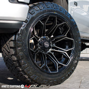 CHEVROLET 1500 SILVERADO 4PLAY WHEELS RIMS 4P83 22X12 35X12.5X22 NITTO TIRES 6 INCH ROUGH COUNTRY LIFT BY KRIETZ CUSTOMS