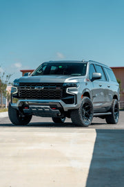 CHEVROLET SUBURBAN 4PLAY WHEELS 4P55 RIMS 22X10 33X12.5X22 TOYO TIRES STOCK SUSPENSION