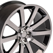 Fits Chrysler 300 SRT Rim - CL02 20x9 Black Inlay Chrysler 300 Wheel