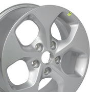 Set(4) 17x7 CL08 Gloss Silver - 5x127 +50.8ET