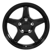 Set(4) 17x9.5 CV01 Gloss Black - 5x120.65 +56ET with 275/40r17 Toyo Extensa HP II Tires