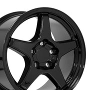 Set(4) 17x9.5 &amp; 17x11 CV01 Gloss Black - 5x120.65 +56ET