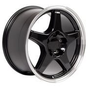 Set(4) 17x9.5 CV01 Gloss Black Machined Lip - 5x120.65 +56ET with 275/40r17 Toyo Extensa HP II Tires