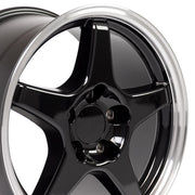 17x9.5 CV01 Gloss Black Machined Lip - 5x120.65 +56ET