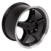 Set(4) 17x9.5 CV01 Gloss Black Machined Lip - 5x120.65 +56ET with 275/40r17 Toyo Extensa HP II Tires