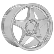 Set(4) 17x9.5 &amp; 17x11 CV01 Chrome - 5x120.65 +56ET with 275/40r17 &amp; 315/35r17 Toyo Extensa HP II Tires