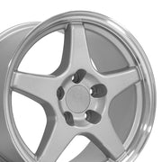 OE Wheels CV01 17x9.5 / 17x11 5x120.65 Gloss Silver Machined Lip Staggered Wheel SET