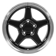 Set(4) 17x9.5 &amp; 17x11 CV01 Gloss Black Machined Lip - 5x120.65 +56ET with 275/40r17 &amp; 315/35r17 Toyo Extensa HP II Tires