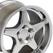 OE Wheels CV01 17x9.5 / 17x11 5x120.65 Polished Staggered Wheel SET